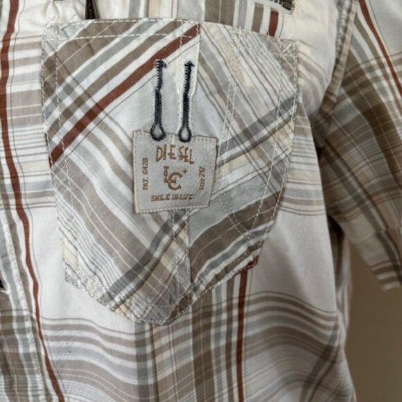 Diesel Men's Button Down Graphic Back Shirt - Picture 3 of 8